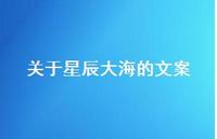 关于星辰大海的文案43句汇总