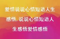 说说心情短语人生感悟爱情感悟(100句) 说说心情短语人生感悟爱情感悟(100句)