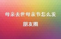 母亲去世母亲节怎么发朋友圈【100句精选短句合集】 母亲去世母亲节怎么发朋友圈【100句精选短句合集】