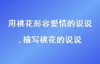 描写桃花的说说(100句)