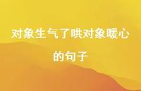 对象生气了哄对象暖心的句子【100句精选短句合集】 对象生气了哄对象暖心的句子【100句精选短句合集】