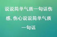 伤心说说简单气质一句话(100句)