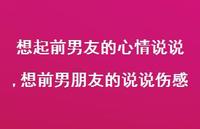 想前男朋友的说说伤感(100句)