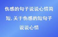 关于伤感的短句子说说心情【100句文案】