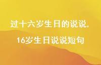 16岁生日说说短句(100句) 16岁生日说说短句(100句)