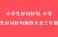 小学生好词好句摘抄大全三年级【精品文案100句】