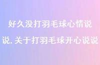 关于打羽毛球开心说说(100句)