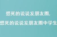 想死的说说发朋友圈中学生(100句)