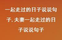 夫妻一起走过的日子说说句子(100句)