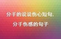 分手伤感的句子【100句文案】
