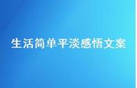 生活简单平淡感悟文案37句汇总