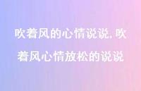 吹着风心情放松的说说(100句)