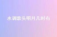 水调歌头明月几时有44句汇总 水调歌头明月几时有44句汇总