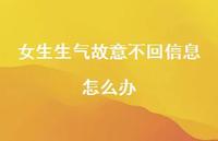 女生生气故意不回信息怎么办59句汇总