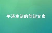平淡生活的简短文案59句汇总