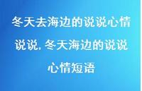 冬天海边的说说心情短语【精选100句】
