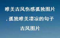 孤独唯美凄凉的句子古风图片【精选100句】
