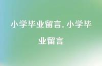小学毕业留言【精品文案100句】