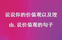 说价值观的句子(100句)