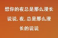 夜,总是那么漫长的说说(100句) 夜,总是那么漫长的说说(100句)
