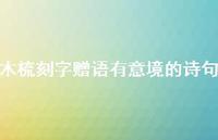 木梳刻字赠语有意境的诗句(精选41句) 木梳刻字赠语有意境的诗句(精选41句)