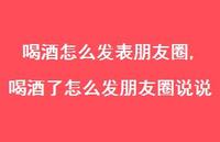 喝酒了怎么发朋友圈说说(100句)
