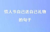 情人节自己送自己礼物的句子40句汇总 情人节自己送自己礼物的句子40句汇总
