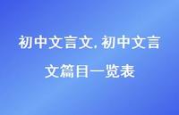 初中文言文篇目一览表【精品文案100句】 初中文言文篇目一览表【精品文案100句】