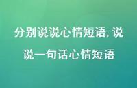 说说一句话心情短语【100句文案】