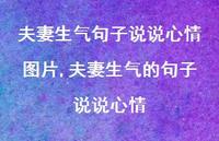 夫妻生气的句子说说心情【精选100句】