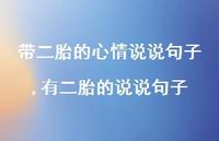 有二胎的说说句子(100句) 有二胎的说说句子(100句)