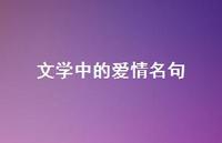 文学中的爱情名句65句汇总 文学中的爱情名句65句汇总