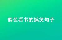 假装看书的搞笑句子【100句精选短句合集】