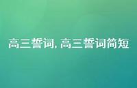 高三誓词简短【精品文案100句】