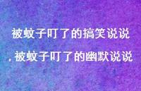 被蚊子叮了的幽默说说(100句)