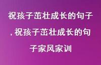祝孩子茁壮成长的句子家风家训【100句文案精选】