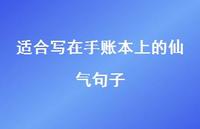 适合写在手账本上的仙气句子66句汇总 适合写在手账本上的仙气句子66句汇总