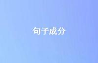 句子成分50句汇总 句子成分50句汇总