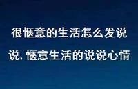 惬意生活的说说心情(100句)