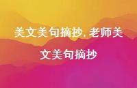 老师美文美句摘抄【100句文案精选】