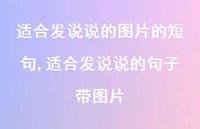 适合发说说的句子带图片(100句)