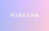 早上好怎么回复59句汇总