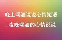 夜晚喝酒的心情说说(100句)