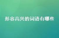 形容高兴的词语有哪些45句汇总