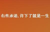 有些承诺,许下了就是一生55句汇总