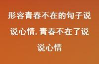 青春不在了说说心情(100句) 青春不在了说说心情(100句)