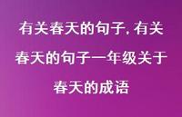 有关春天的句子一年级关于春天的成语【精品文案100句】