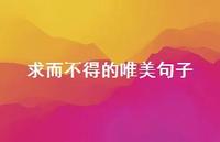 求而不得的唯美句子【100句精选短句合集】