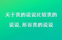 形容丧的说说【100句文案】