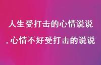 心情不好受打击的说说(100句)